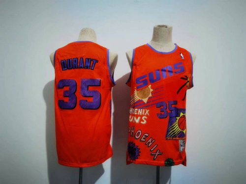 NBA 35 Durant Suns Sketching version Maillot orange